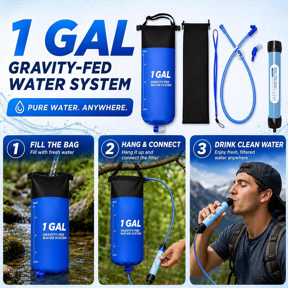 Kit de filtro de agua por grav - Bivy Bag Emergency reseña y precio